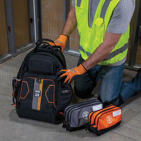 Klein Tools pouch stands upright for fast access