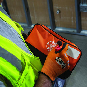 Water-resistant construction helps protect contents in damp conditions.