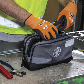 Water-resistant Klein Tools pouch protects small parts