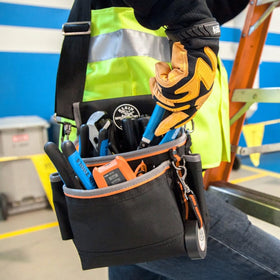 Klein Tools Tradesman Pro Tool Pouch compact and portable for easy transport.