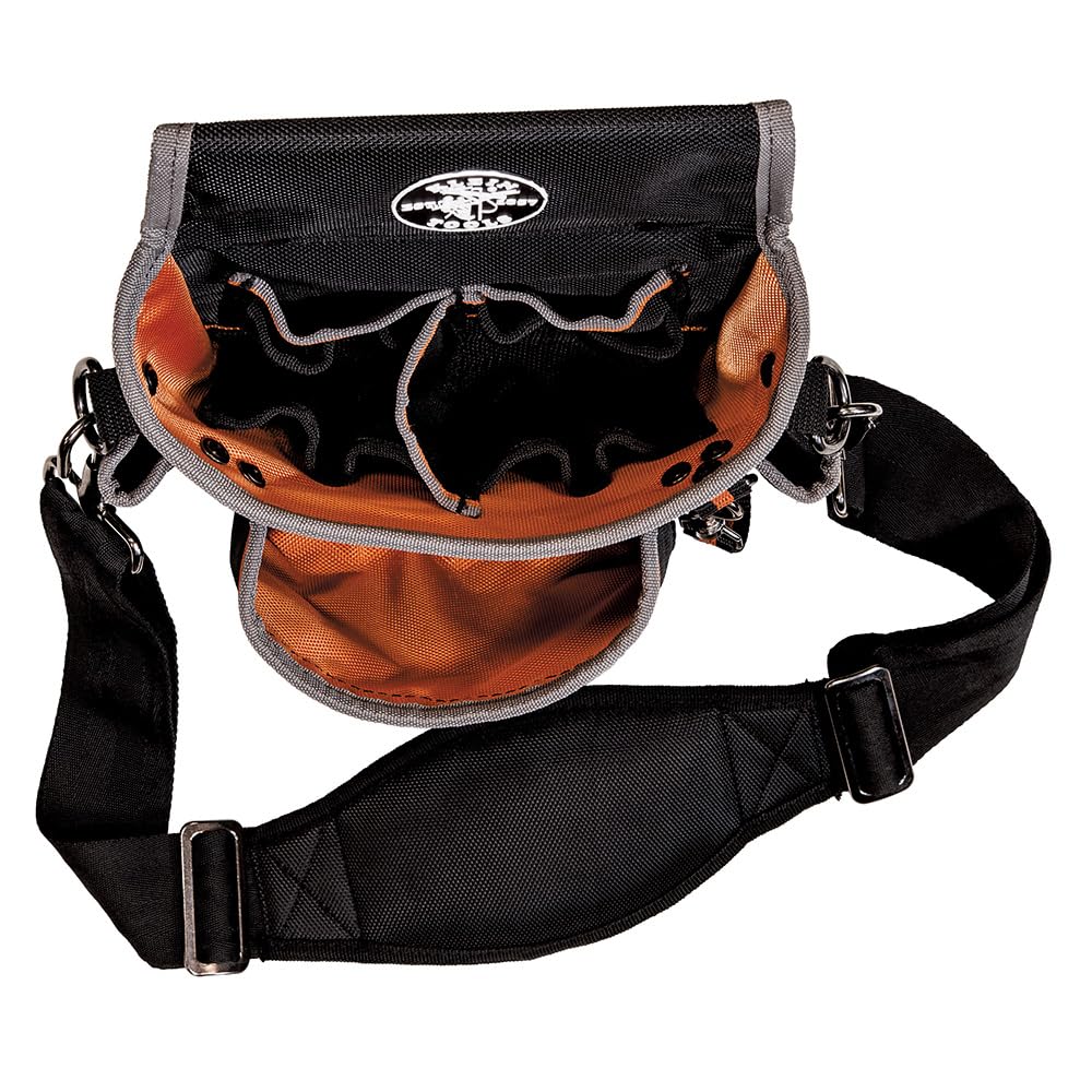 Klein Tools Tradesman Pro Tool Pouch tunnel loop fits 2-inch belts securely.