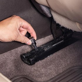 Klein Tools transparent lid helps quick tool identification.