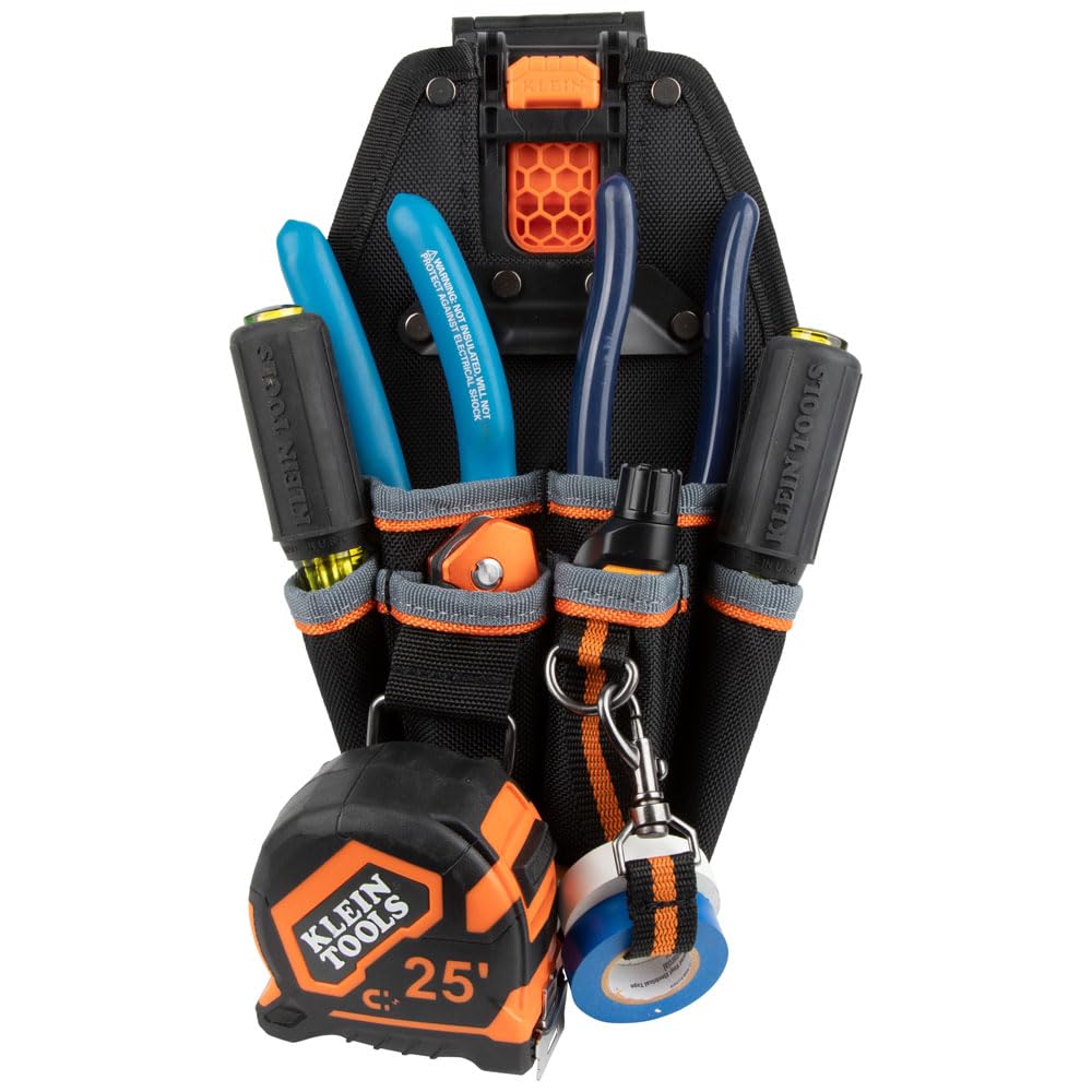 Klein Tools universal belt clip fits belts up to 2.5 inches.