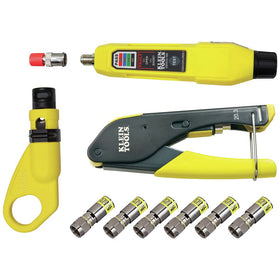 Klein Tools VDV002-818 coax install kit front view for fast professional setup