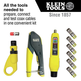 Klein Tools VDV002-818 coax stripper close-up shows 2-level radial prep
