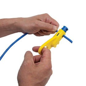 Klein Tools VDV110-261 external blade mid-span access demonstrates jacket slit capability.