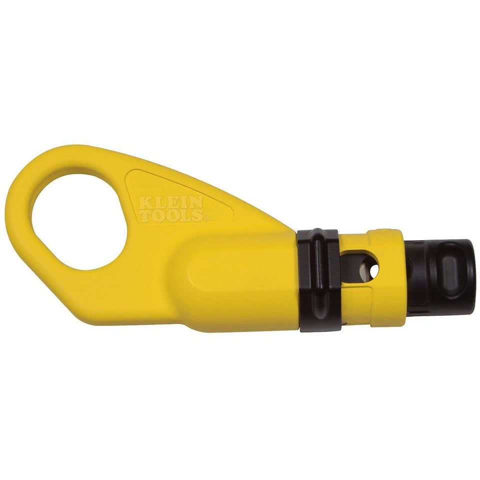 Klein Tools VDV110-061 front view coax stripper for precise two-level prep