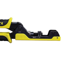 Klein Tools VDV211-100 laser-etched markings ensure consistent crimps.
