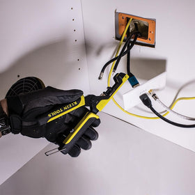 Klein Tools VDV211-100 open-channel design eases connector insertion.