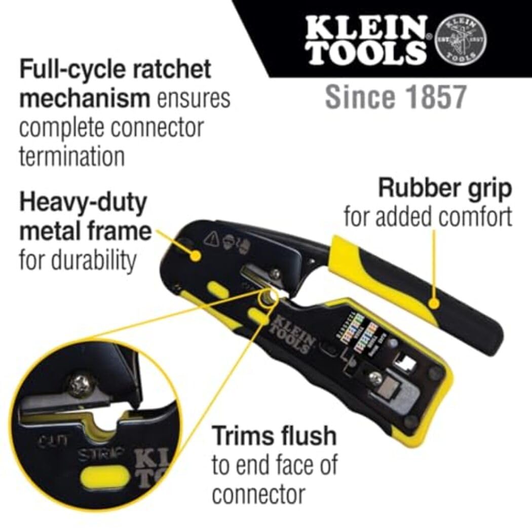 Klein Tools VDV226-110 passes RJ45 connectors with ease for reliable networks