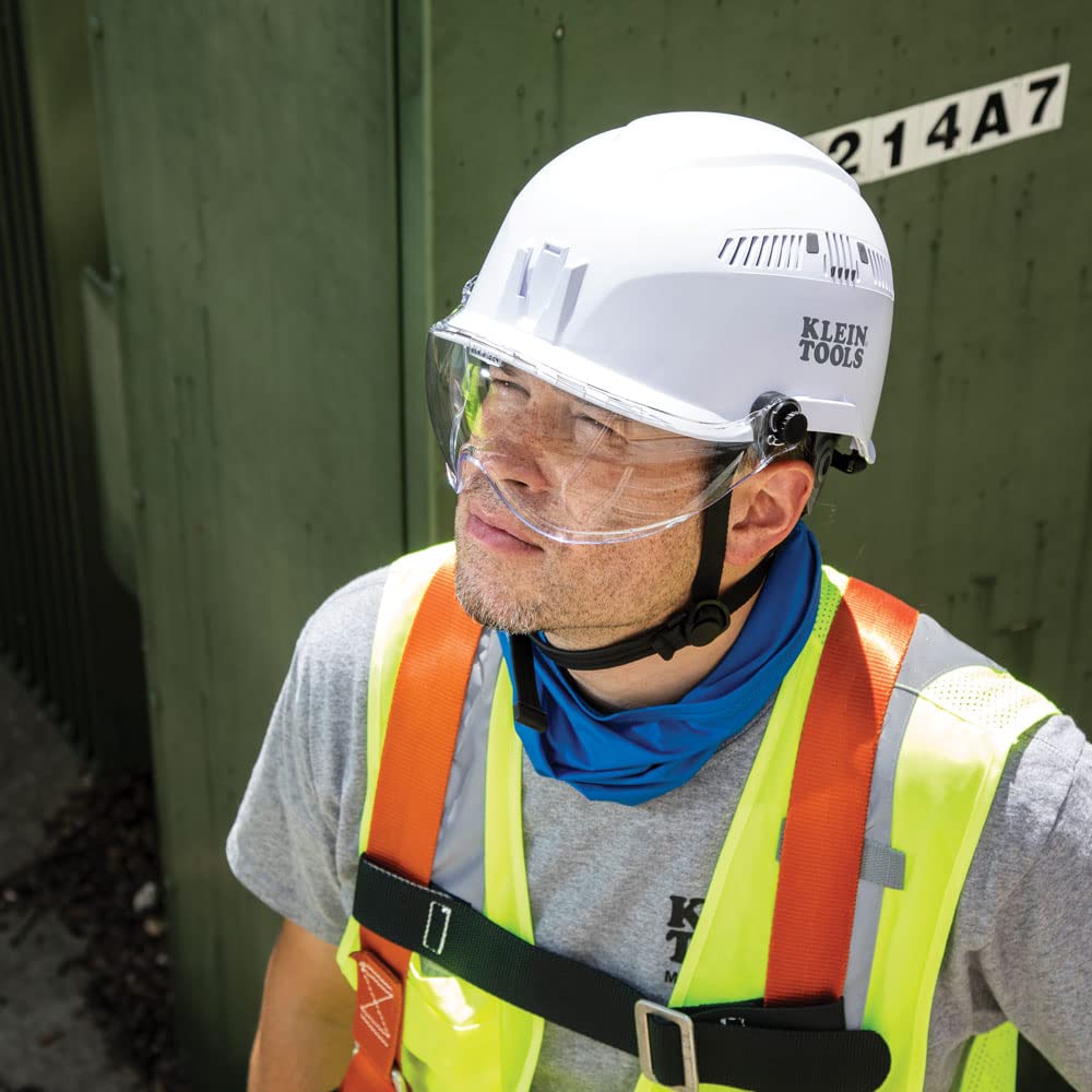 Klein Tools VISORCLR UV protection blocks UV rays for outdoor work