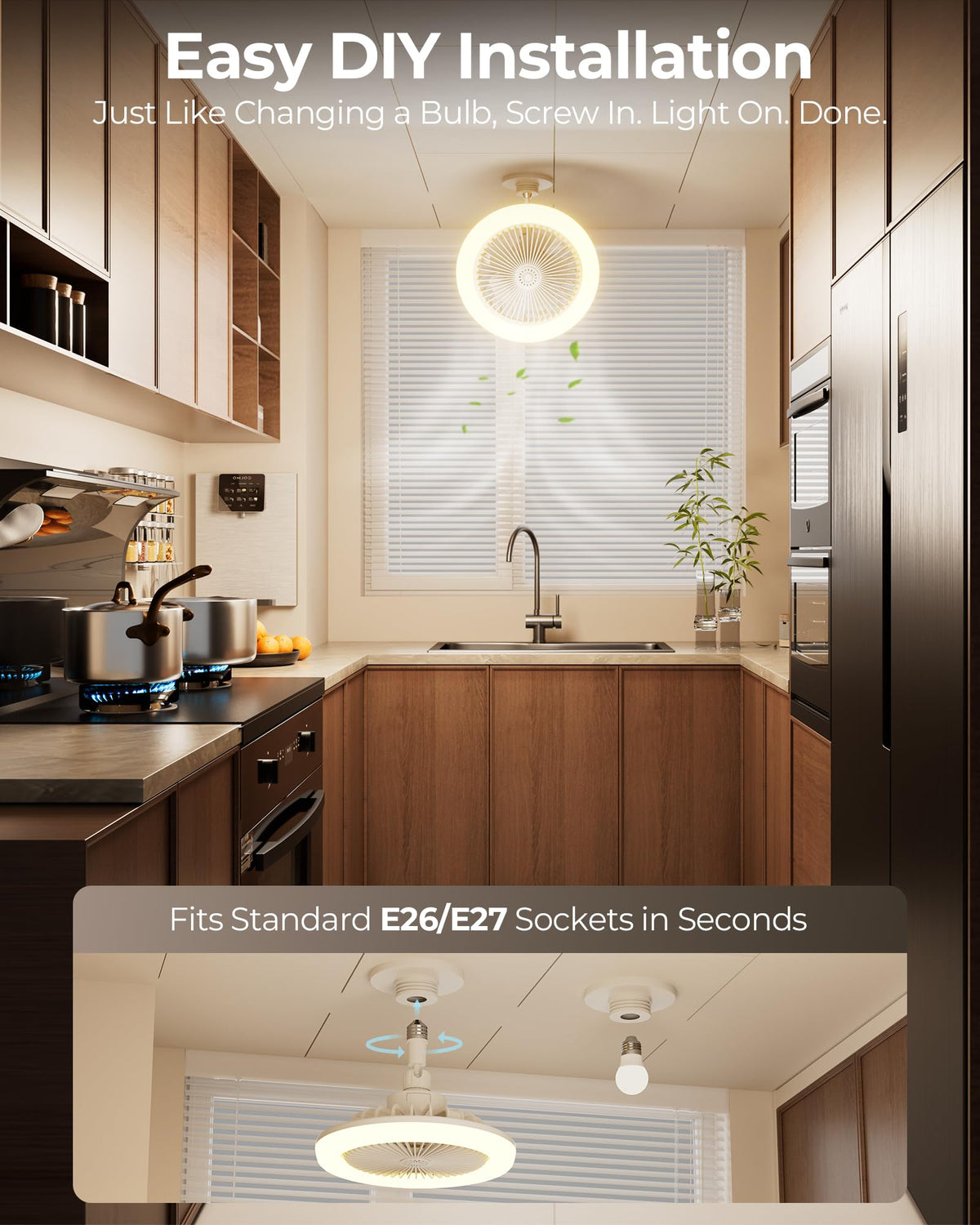 Kleqop brushless motor runs quietly for comfortable nighttime cooling.