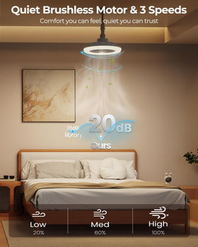 Kleqop remote control offers convenient light and fan adjustment from distance.