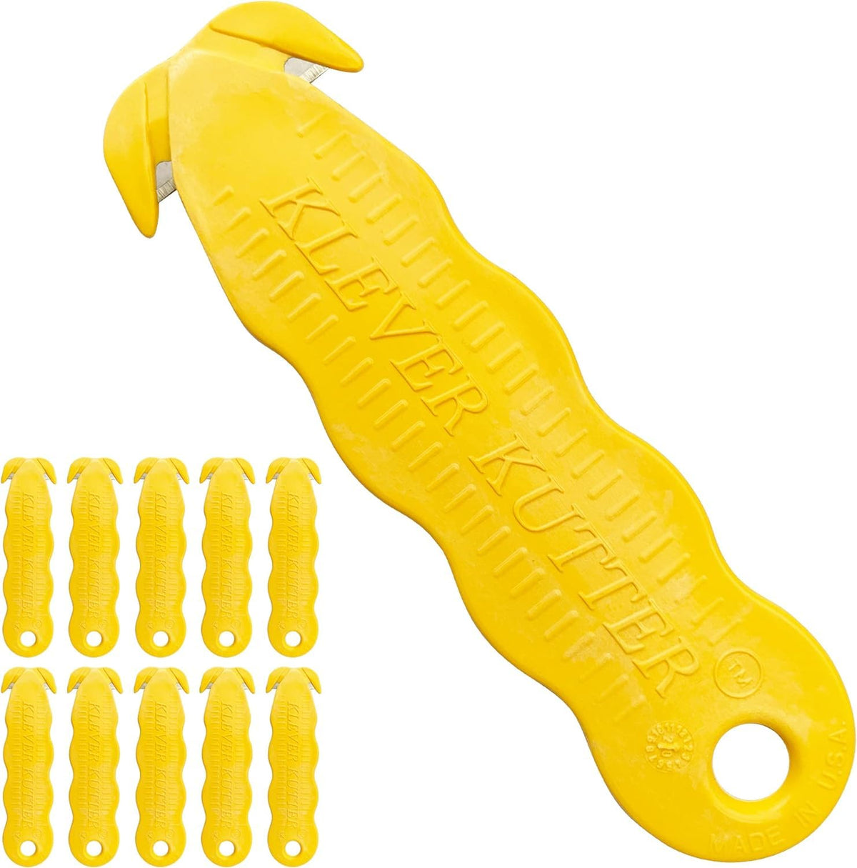Klever Kutter box cutter with safety recessed blade.