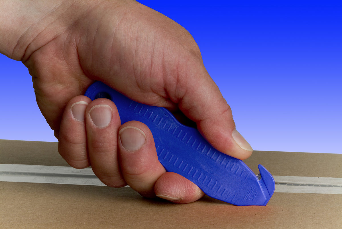 Klever Kutter safety-first design emphasizing secure, controlled packaging cuts