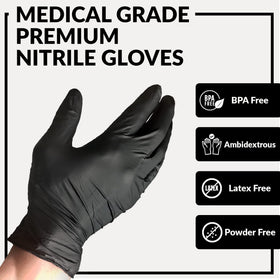 Klex nitrile powder-free gloves emphasizing hypoallergenic comfort for sensitive users
