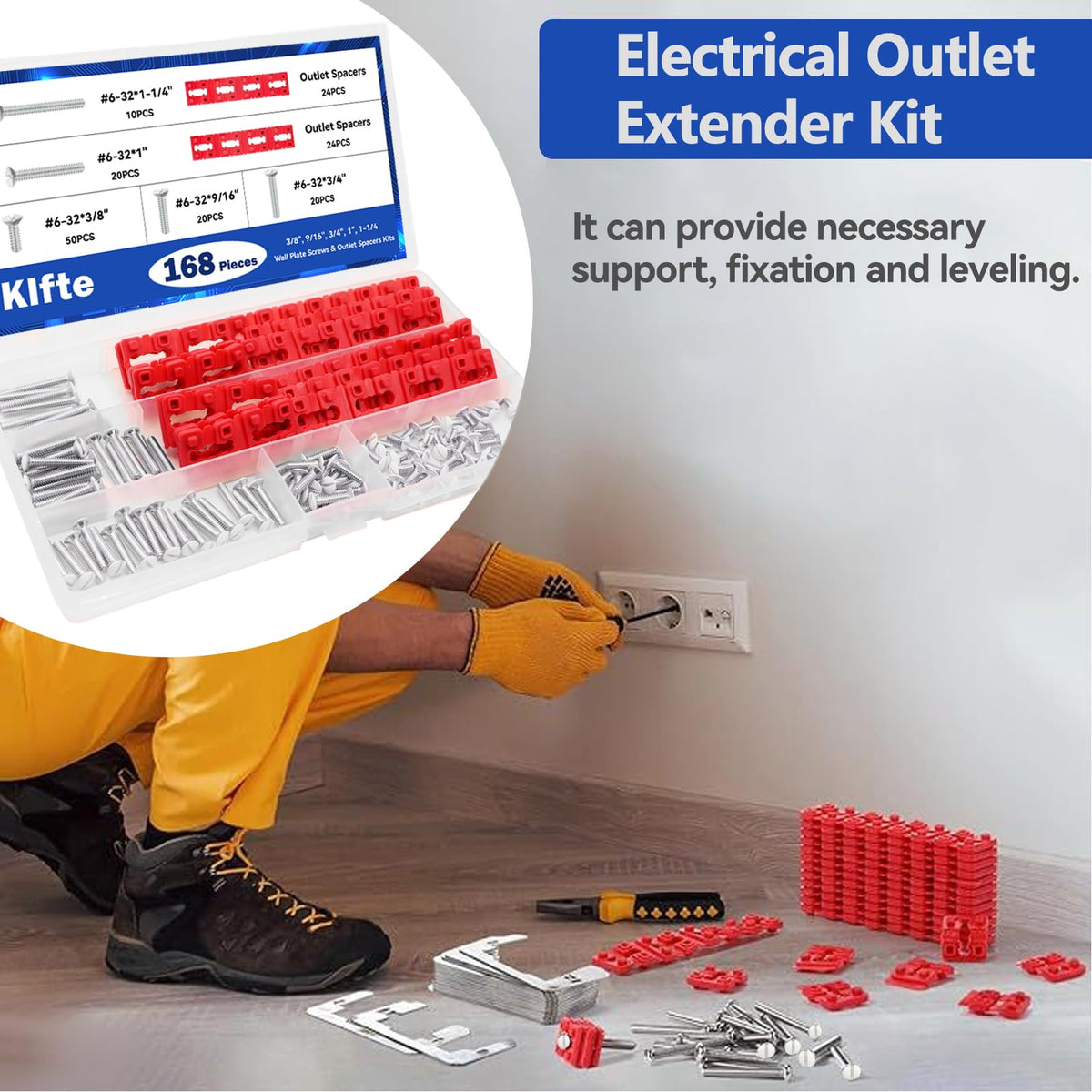 Klfte plastic storage box keeps screws organized