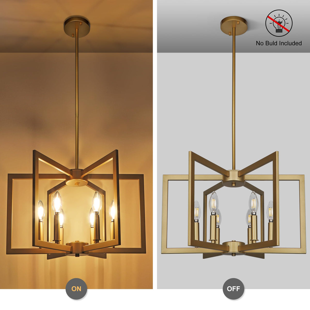Klgxnrd dimmable fixture for customizable mood with bulbs.