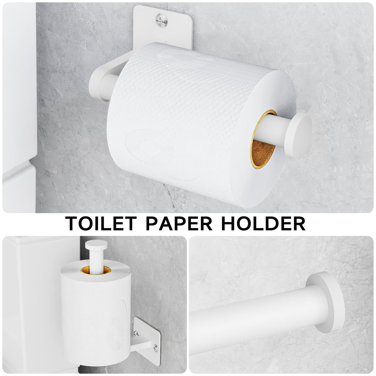 KLJKPA towel hook with space-saving design in white finish.