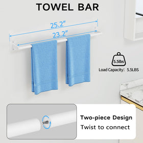 KLJKPA white towel ring showing smooth finish and accessibility.