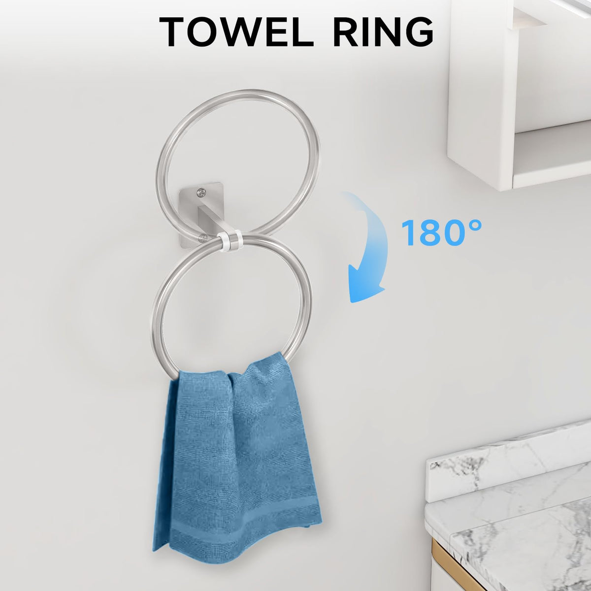 KLJKPA brushed nickel toilet paper holder beside the toilet