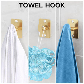 KLJKPA gold bathroom hardware set shows consistent mounting hardware for fast setup.