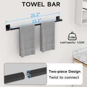 KLJKPA black towel ring for stylish hand towel organization