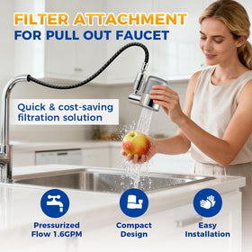 klleyna 360-degree swivel spout for easy sink access