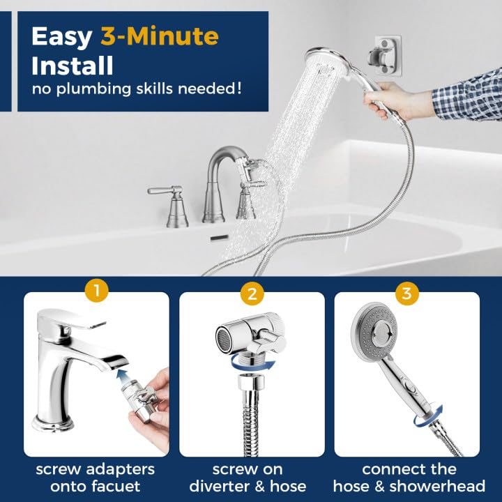 KLLEyna includes seven adapters for broad faucet compatibility and DIY setup