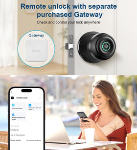 KLLOQUE app shows access records and notifications for monitoring