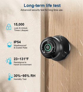 KLLOQUE biometric lock with app control for fingerprint management