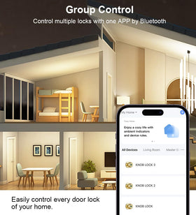 KLLOQUE door lock includes mechanical key entry as a backup option.