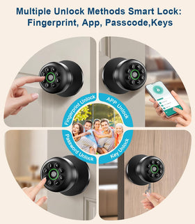 KLLOQUE Fingerprint Door Lock keypad in action enables quick, convenient access.
