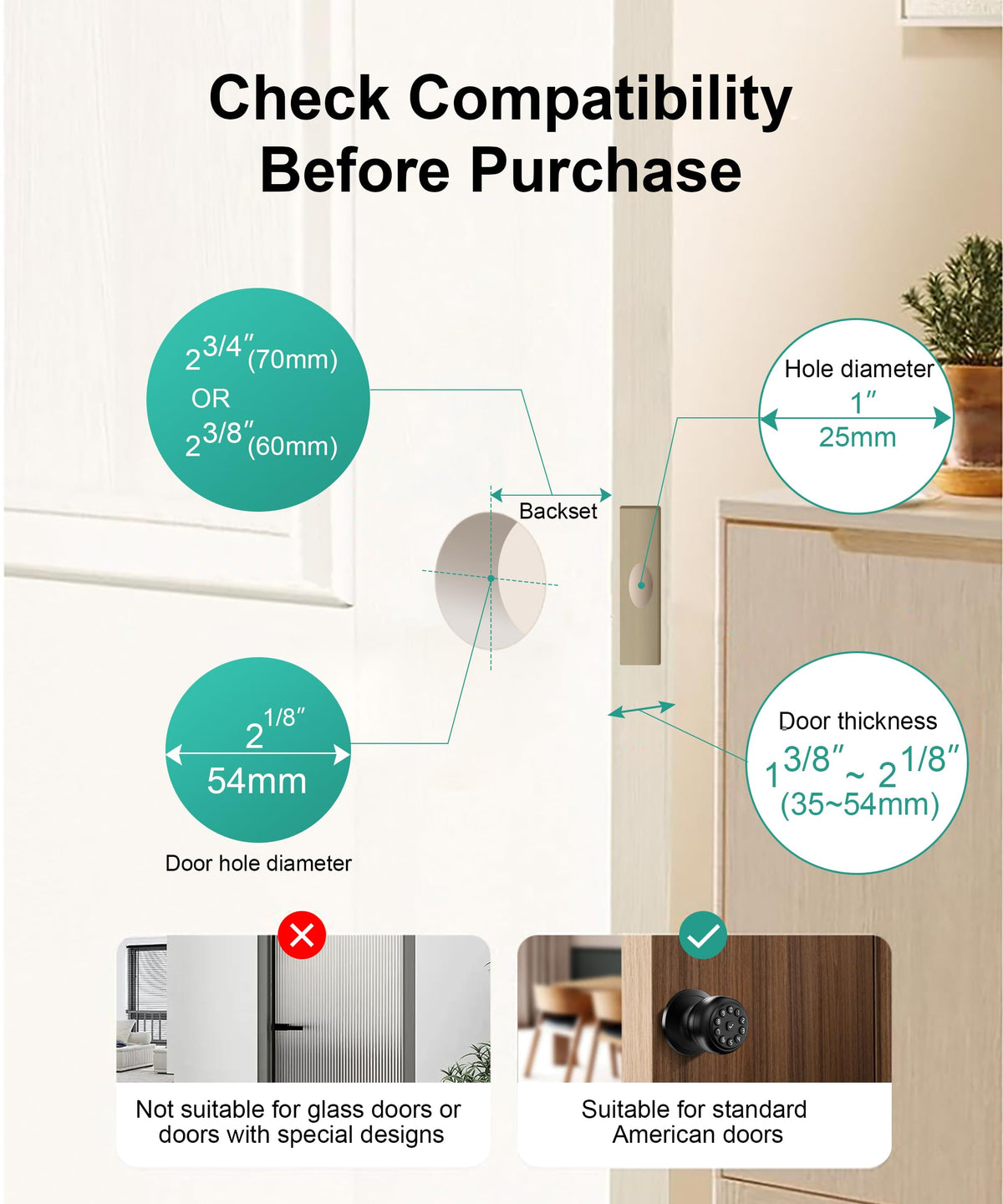 KLLOQUE weather-resistant door lock with IP54 for all-weather durability.