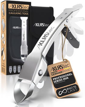 KLRS KLRStec professional caulking tool in stainless steel for precise joint removal.