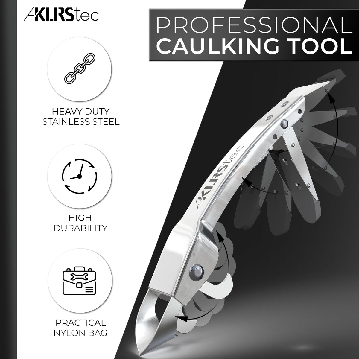 KLRS KLRStec stainless steel 4-in-1 tool delivers durable grouting and cleanup results.