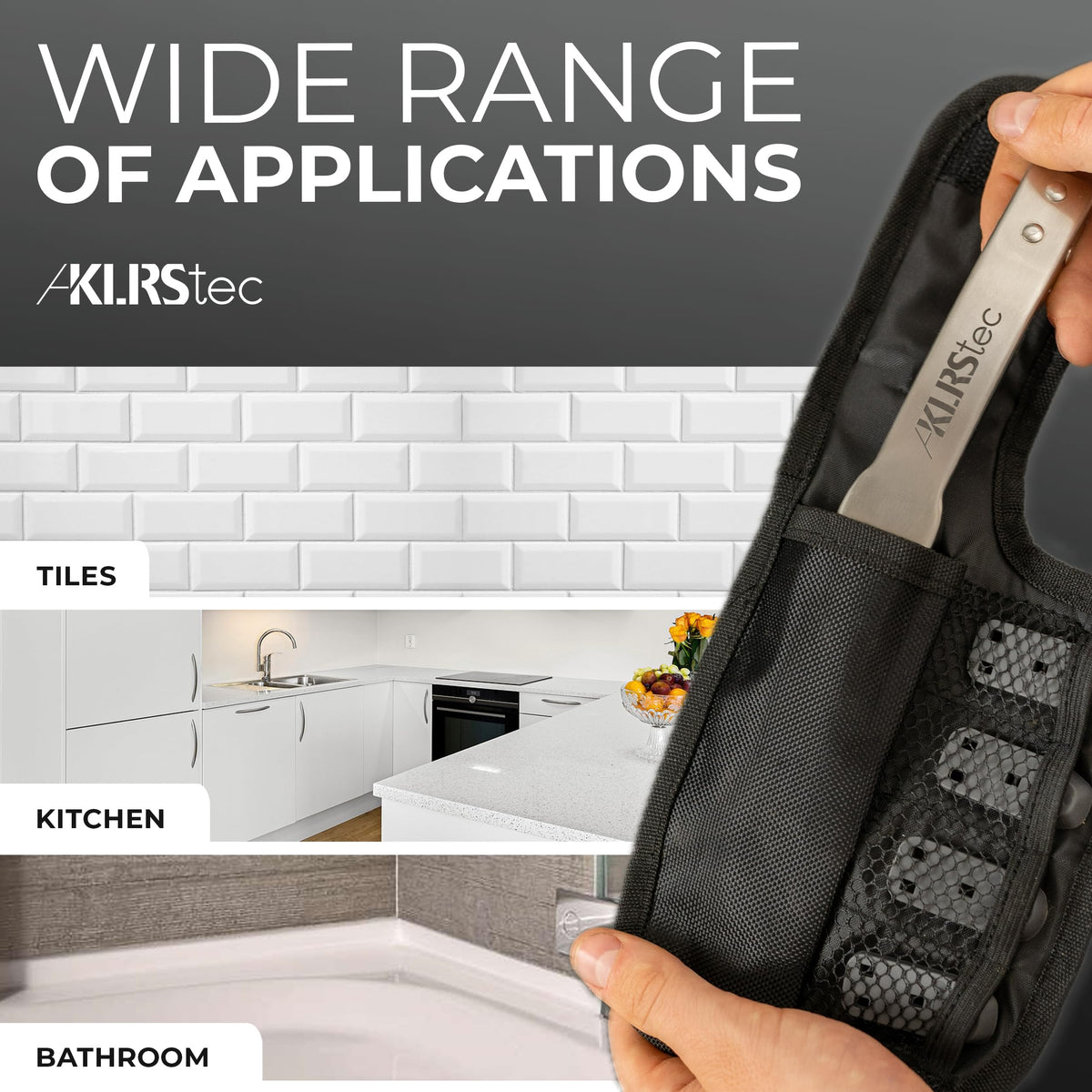 KLRS KLRStec storage bag with belt clip keeps tools organized on site.
