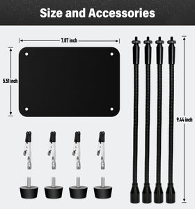KLSKKJ heavy-duty steel base with non-slip pads prevents tipping