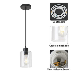 KLSS compact bathroom pendant light in black for space-saving style