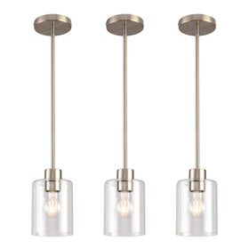 KLSS brushed nickel pendant light assembly showing cohesive kitchen styling