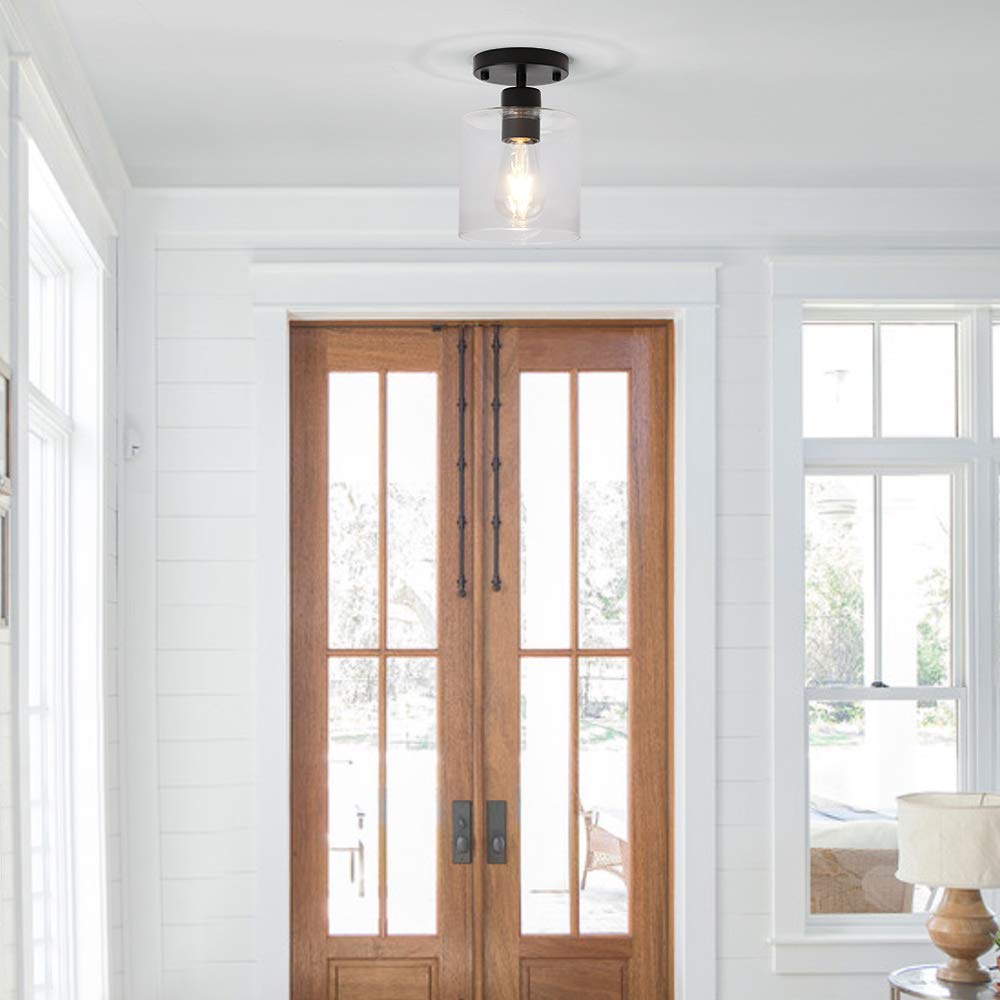 KLSS clear glass shade detail showing bulb visibility for customization.