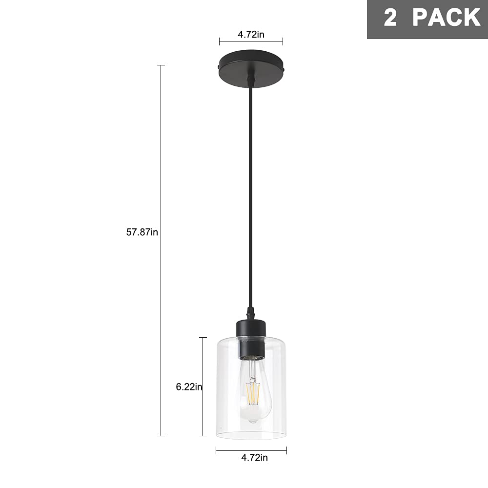 KLSS kitchen counter pendant light shown assembled for installation