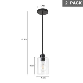 KLSS kitchen counter pendant light shown assembled for installation