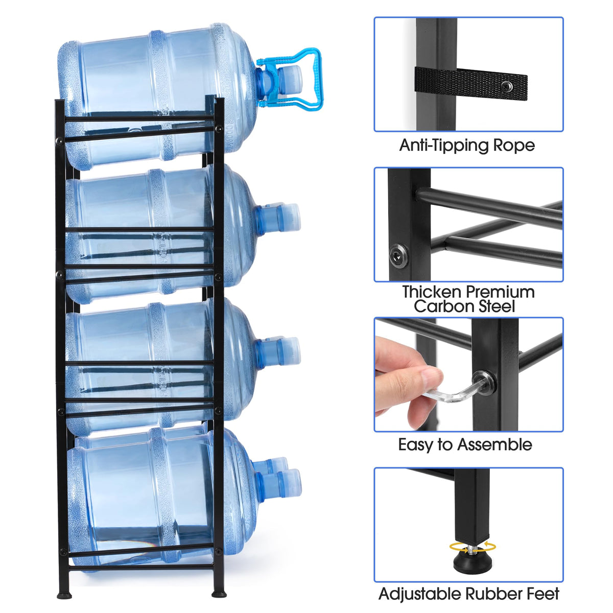 Klvied rack features detachable tiers for flexible storage configurations