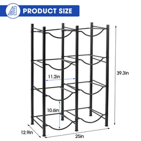 Klvied jug rack in durable carbon steel resists corrosion in busy spaces