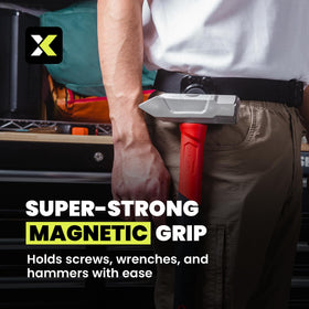 KLX heavy-duty magnet holds sledgehammers and large tools securely.