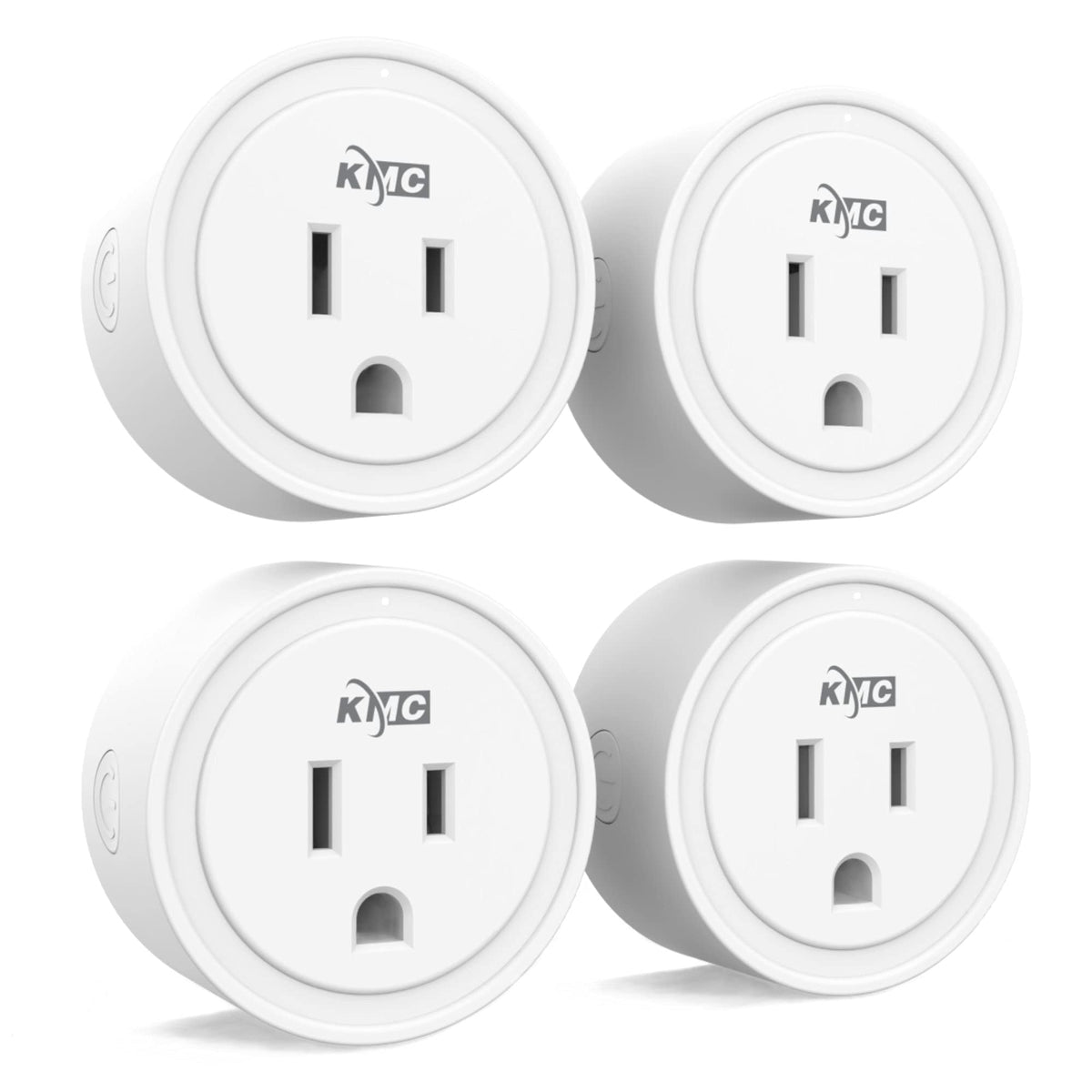 KMC Smart Plug Mini front view, compact, space-saving outlet solution.