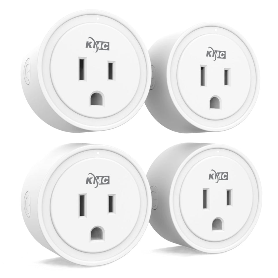 KMC Smart Plug Mini front view, compact, space-saving outlet solution.