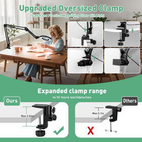 KMDES real glass 12x lens delivers distortion-free magnification for crafts.
