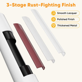 KMFurnila 3-step ladder with handrail provides safe grip on climbs.